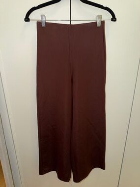 Wide-Leg Women’s Pants in Deep Burgundy